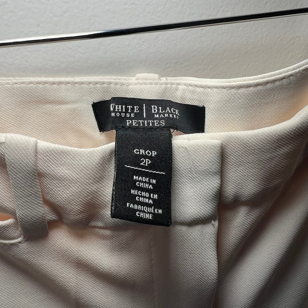 Women's White House Black Market White Dress Pants Size 2P - Picture 4 of 5